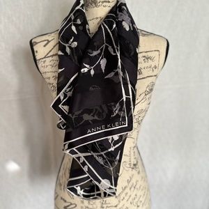 Anne Klein, vintage silk Floral scarf